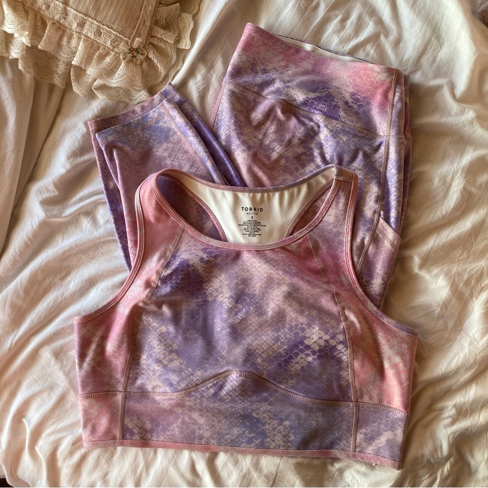 Torrid Purple Snakeskin Active Set